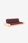 Karup - Base Bäddsoffa m. 2 sidolådor Tre sittplatser - Röd - Bäddsoff...