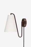 Globen Lighting - Vägglampa Lou Vit bouclé/brons - Brons - Vägglampor ...