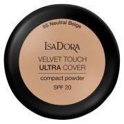 IsaDora Velvet Touch Ultra Cover Compact Powder SPF20 65 Neutral