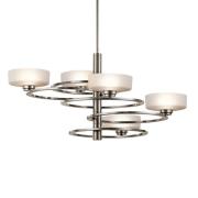 KICHLER LED-hänglampa Aleeka 5 lampor, höjd 43,8 cm