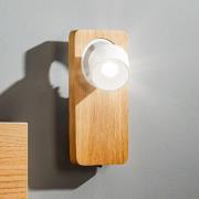 Linea Light LED-vägglampa Beebo W, ekträ