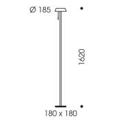 OLIGO Glance LED-golvlampa röd matt