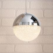 Schuller Valencia LED-hänglampa Sphere, krom, 1 lampa, Ø 12 cm