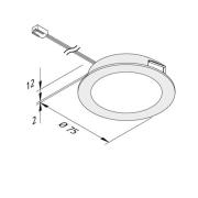 Hera LED-möbelinbyggnadslampa FAR 68 5-pack stål 4W 930