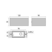 Performance in Lighting LED-utomhusvägglampa Orion H M down vit 840