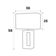 Searchlight Textilbordslampa Mirror, svart