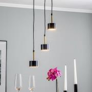 Eko-Light Pendellampa Arena rund 3 lampor, blå-guld