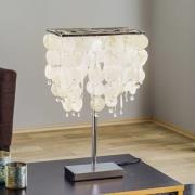 ONLI Bordslampa Makani, krom, med snäckdekor