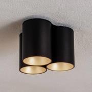 Nowodvorski Lighting Taklampa Eye Tone III, svart/guld