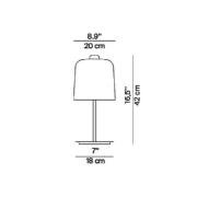 Luceplan Zile bordslampa tegelröd, höjd 42 cm