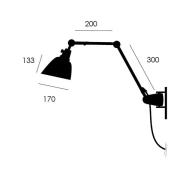 midgard modulär TYP 505 vägglampa 75cm svart