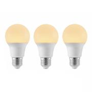 Arcchio LED-lampa E27 A60 4,9W 3 000 K opal 3-pack