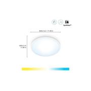 WiZ SuperSlim LED-taklampa CCT Ø29cm vit