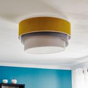Duolla Taklampa Pastell Trio Ø 45 cm senf/grå/ljusgrå