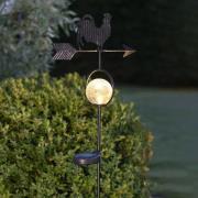 STAR TRADING LED-solcellslampa Windy, visar vindriktningen