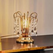 ONLI Pioggia bordslampa med kristallregn, 26 cm, guld