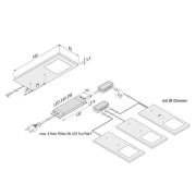 Hera LED-bänklampa Eco-Pad F 3­pack 3 000 K svart