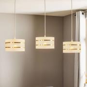 HELAM Balkpendellampa Helen vit-guld 3 lampor