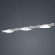 Helestra Pole LED-hänglampa 3 lampor nickel