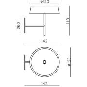 Deko-Light LED-vägglampa Miram med batteri, dimbar, grön