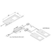 Hera LED-bänklampa Eco-Pad F 2-pack 3 000 K aluminium