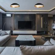 Carpyen LED-taklampa Boop! Ø54 cm svart/guld