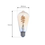 LUUMR Smart LED-lampa E27 ST64 amber 4,9W Tuya WLAN