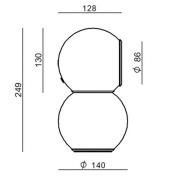 Stilnovo Gravitino LED-bordslampa, magnet, svart