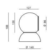 Stilnovo Gravitino LED-vägglampa, vridbar, svart