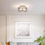 FISCHER & HONSEL Taklampa Dima, rökfärgat glas, Ø 40 cm