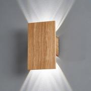 FISCHER & HONSEL LED-vägglampa Shine-Wood ek 4xLED 15x25cm