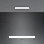 Trio Lighting LED-pendellampa Paros DUOline, balk, vit matt