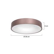 Steinhauer LED-taklampa Ringlede, 2.700 K Ø 38 cm brons