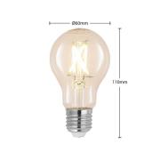 Arcchio LED-lampa E27 6W 2.700K filament, dimbar klar 3 st