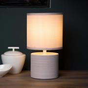 Lucide Bordslampa Greasby med textilskärm, beige