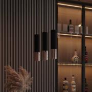 Euluna Thalassa hänglampa 3 lampor GU10 svart/koppar