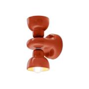 Ferroluce Berimbau vägglampa, orange, 2 ljus