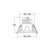 BRUMBERG Apollo Micro fasetterad, vinklad, DALI, 3500 K, vit