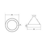 BRUMBERG Biro Circle Ring10 direkt, Ø 45 cm, CA, CCT, silver