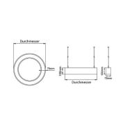 BRUMBERG Biro Circle Ring10 upp/ned Ø 45cm på/av silver 840