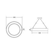 BRUMBERG Biro Circle Ring3.5 direkt Ø 60 cm DALI CCT svart