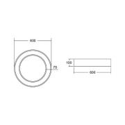 BRUMBERG Biro Circle Ring tak, Ø 60cm, DALI, vit, 840