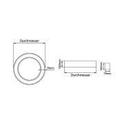 BRUMBERG Biro Circle Ring Tak Ø 75 cm 40 W tänd/släck vit 830