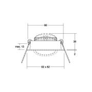 BRUMBERG BB05 LED spot on/off anslutningsdosa texturerad vit