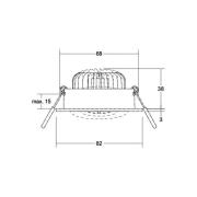 BRUMBERG LED-spot BB35 on/off anslutningsdosa strukturerad svart