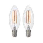 Arcchio LED-filamentlampa E14 ljus, set om 2, 2700 K