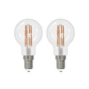 Arcchio LED-filamentlampa E14 G45, set om 2, 2700 K