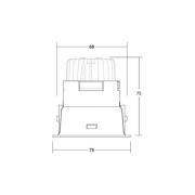 BRUMBERG LED infälld downlight Binato RC-dimbar 2700K svart