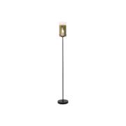 Freelight Ventotto golvlampa, svart/guld, höjd 165 cm, metall/glas