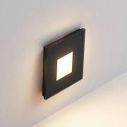 Molto Luce LED-inbyggnadslampa Vägg R68 Glas SQ, svart, CCT